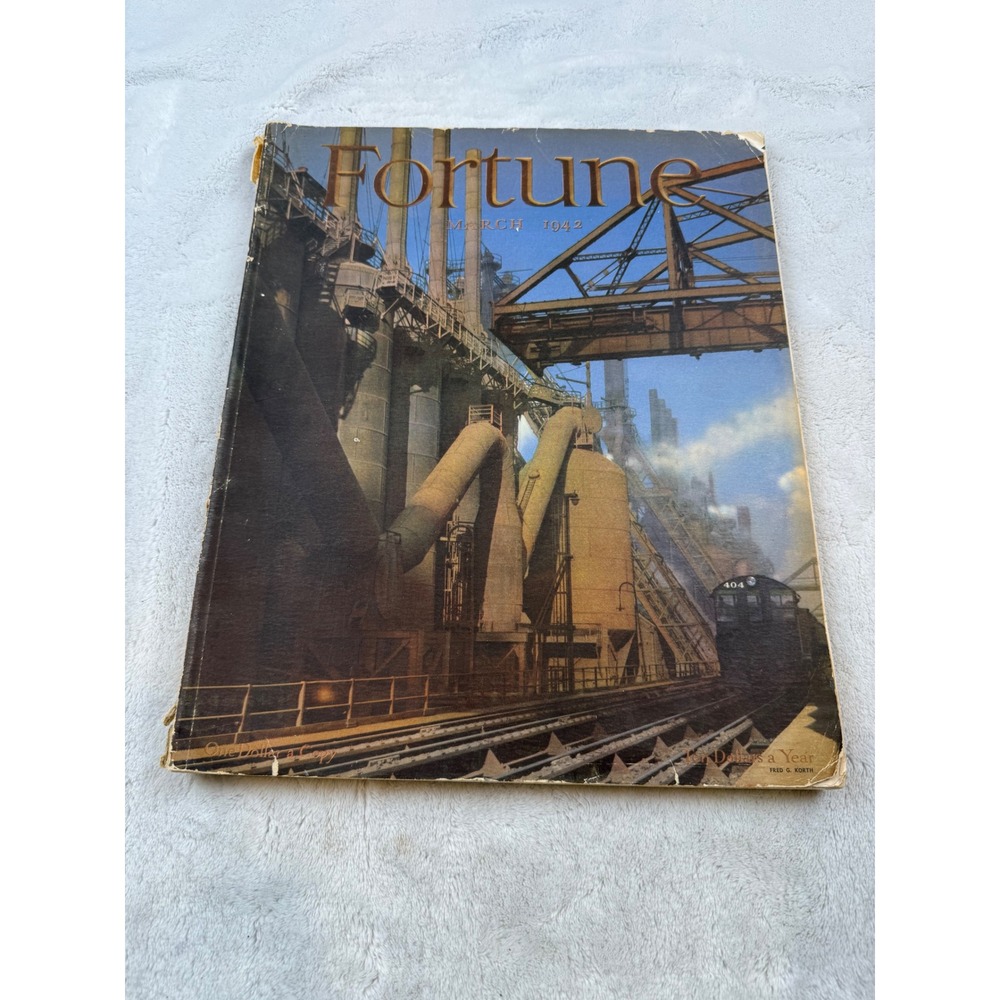 Vintage Fortune‎ Magazine March 1942 WWII Era Industrial Cover Volume 25 No 3
